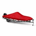 Eevelle Boat Cover ALUMINUM V JON Center Console Inboard Fits 20ft 6in L up to 96in W Red SFAVJCC2096-RED